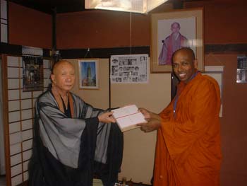 Zen master gava a special certificate about peace at his temple.jpg